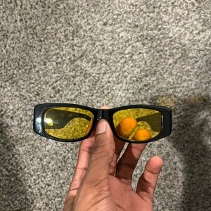 Black Palm Angels Sunglasses with Yellow Lenses